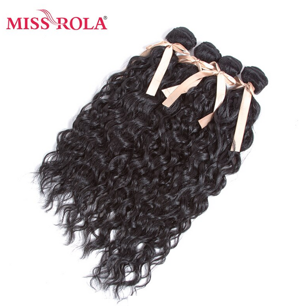 Miss Rola B-Yilia Curly + Closure Weaves Synthetic Bundles Hair Extensions