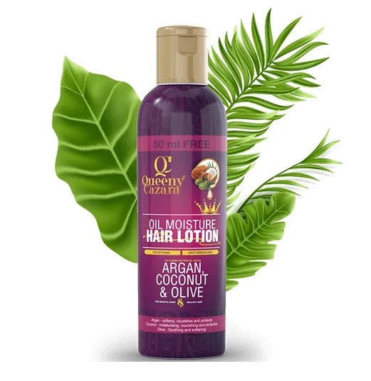 Queeny Cazara Argan, Coconut & Olive Oil Moisture Hair Lotion - 250ml