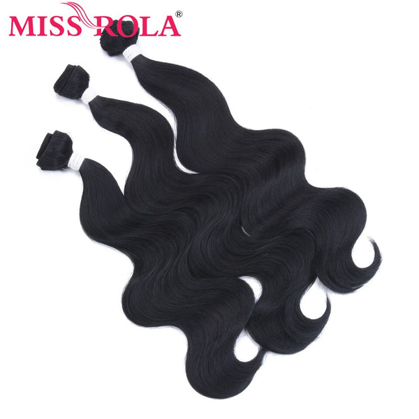 Miss Rola B-Daisy Body Wave + Closure Synthetic Weaving Bundles Hair Extensions