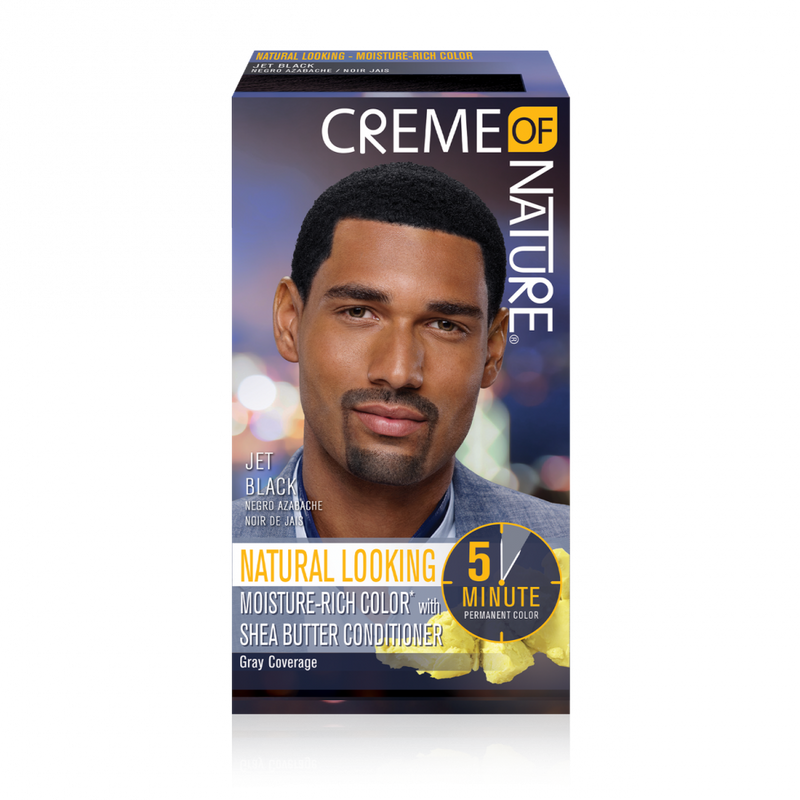 Creme Of Nature Permanent Moisture-Rich* Liquid Hair Color For Men - Jet Black