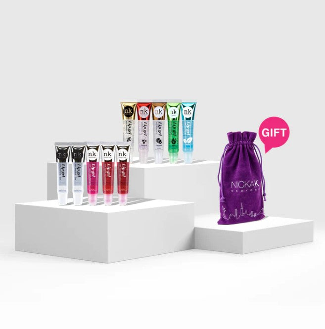 Nicka K Kiss-Obsessed Lip Gel Kit With Vitamin E - 10pcs