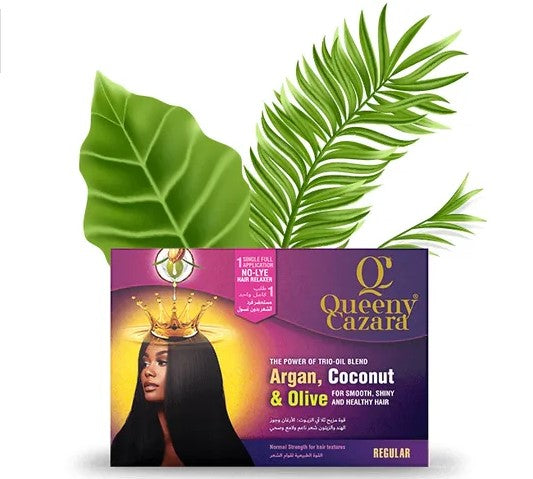 Queeny Cazara Argan, Coconut & Olive Oil Relaxer - Regular