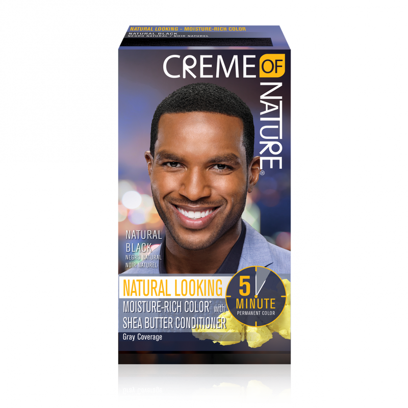 Creme Of Nature Permanent Moisture-Rich* Liquid Hair Color For Men - Natural Black