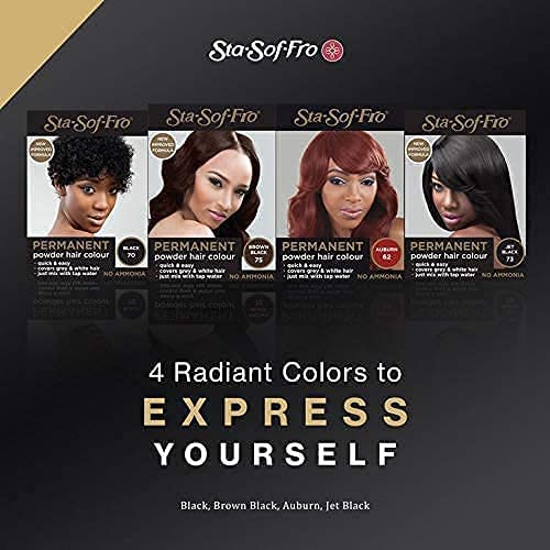 Sta-Sof-Fro Permanent Powder Hair Colour - Brown Black