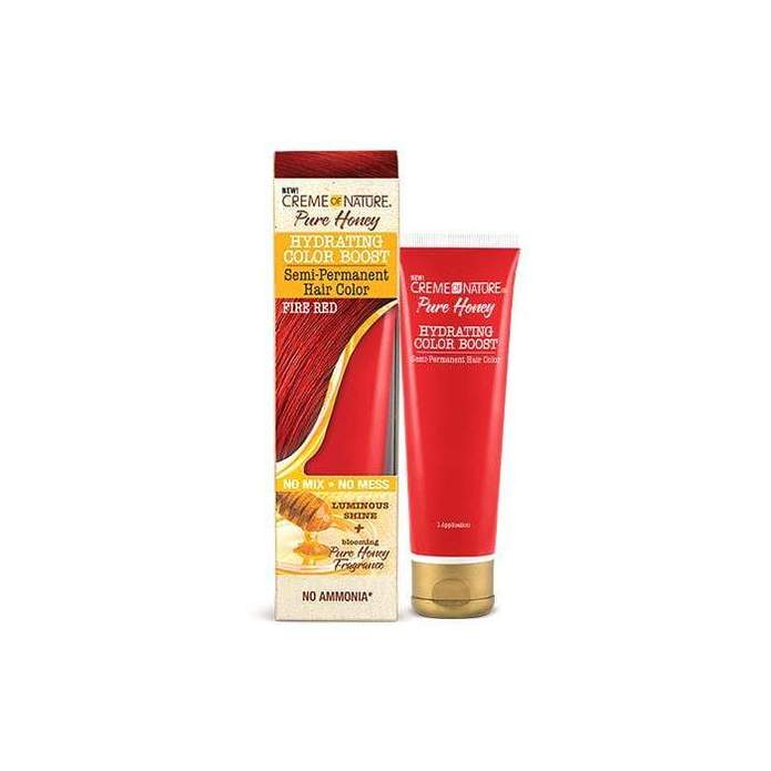 Creme Of Nature Pure Honey Hydrating Color Boost Semi-Permanent Hair Color - Fire Red