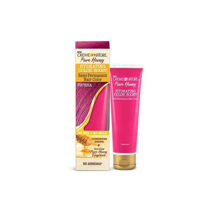 Creme Of Nature Pure Honey Hydrating Color Boost Semi-Permanent Hair Color - Fuchsia