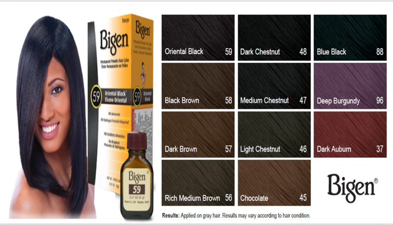 Bigen Permanent Powder Hair Color 59 - Oriental Black – Modaps ...