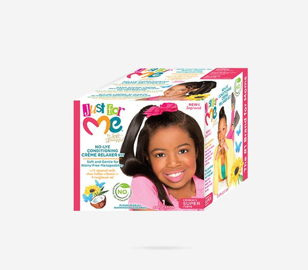 Just For Me No-Lye Conditioning Crème Relaxer Kit Super