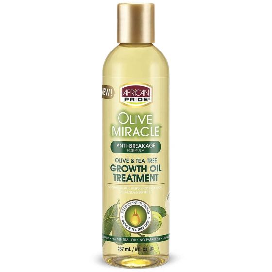 African Pride Olive Miracle Anti-Breakage Maxi Strengthening Growth Oil 237ml