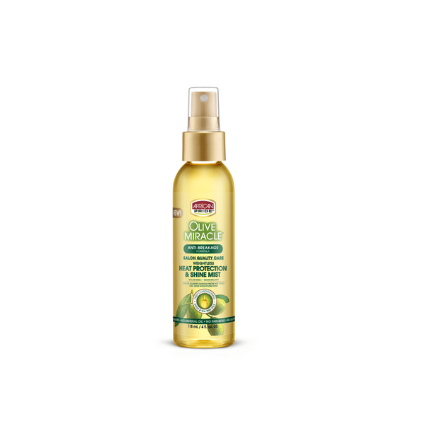 African Pride Olive Miracle Heat Protection & Shine Mist 4oz