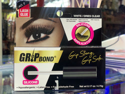 Erin New York Grip Bond Latex-Free Eyelash Adhesive  White/Dries Clear - Silicone Application