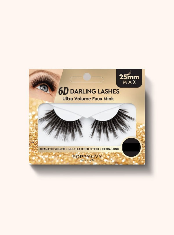 Poppy & Ivy 25mm 6D Darling Lashes - Ultra Volume Faux Mink