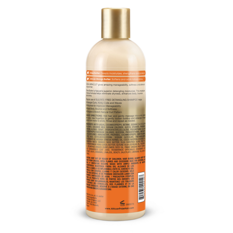 African Pride Shea Miracle Detangling Shampoo  12oz