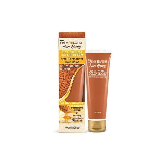 Creme Of Nature Pure Honey Hydrating Color Boost Semi-Permanent Hair Color - Light Golden Copper