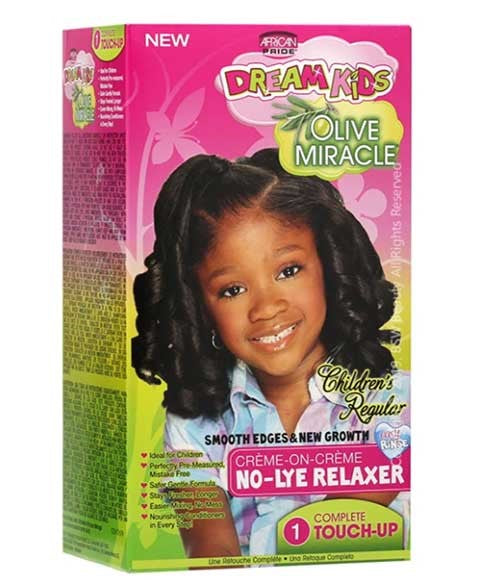 African Pride Dream Kids Olive Miracle Touch-Up Relaxer, Regular 227g