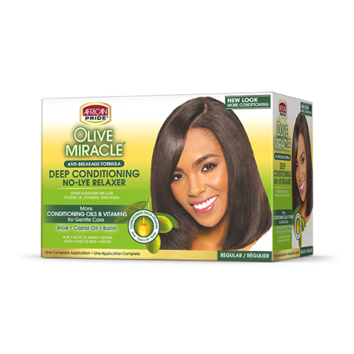 African Pride Olive Miracle Deep Conditioning No-Lye Relaxer (Regular)