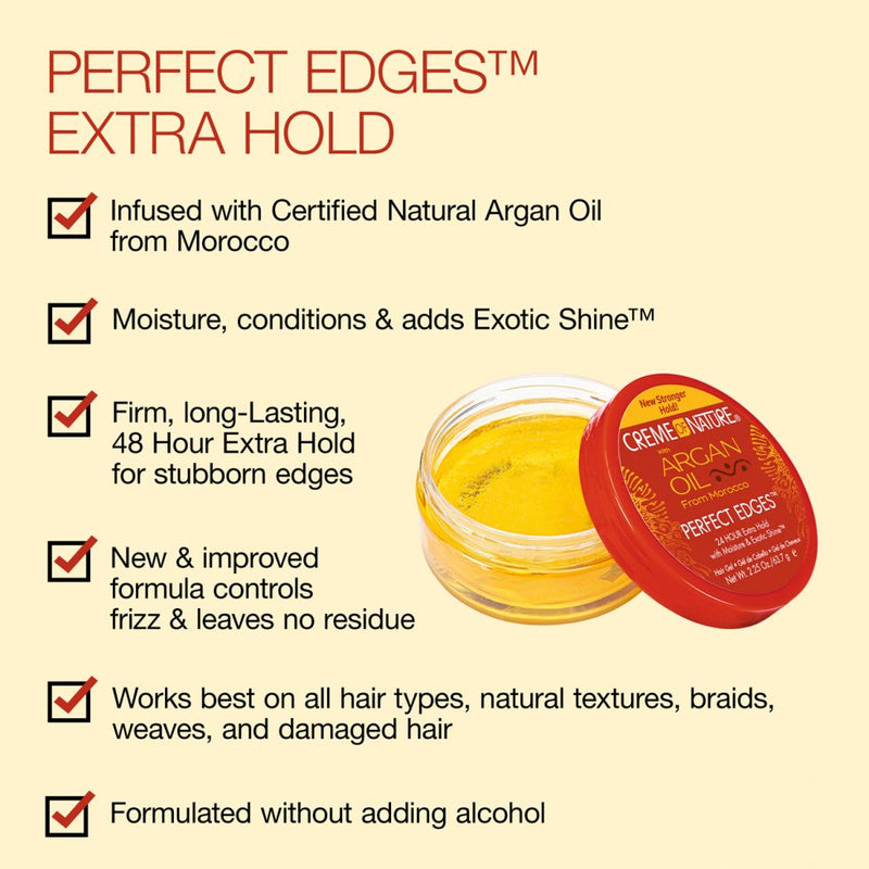Creme Of Nature Argan Oil Perfect Edges For Extra Hold 2.25oz
