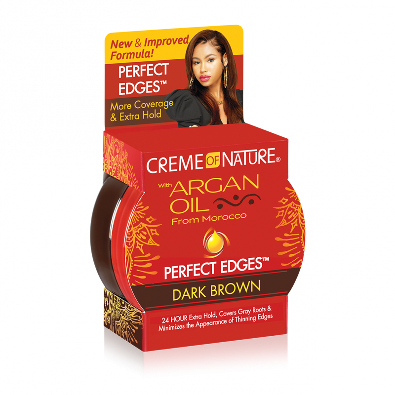 Creme Of Nature Argan Oil Perfect Edges Dark Brown 2.25oz