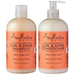 Shea Moisture Coconut & Hibiscus Curl & Shine Shampoo & Conditioner Duo Pack 653g