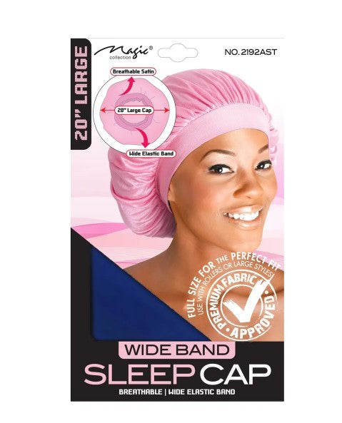 Magic Collection Women's Wide Band Sleep Cap Large (2192)