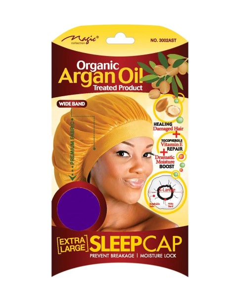 Magic Collection Women's Organic Argan Oil Treated Extra Large Sleep Cap (3002)