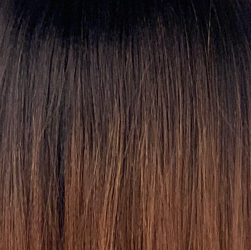 adele human hair lace parting wig tt1b/30 - natural black / auburn / 137g / 11-14inch